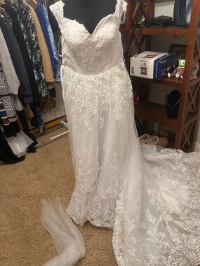 Dresses | Michelle Mason Lace Inset Gown Ivory Silk | Poshmark
